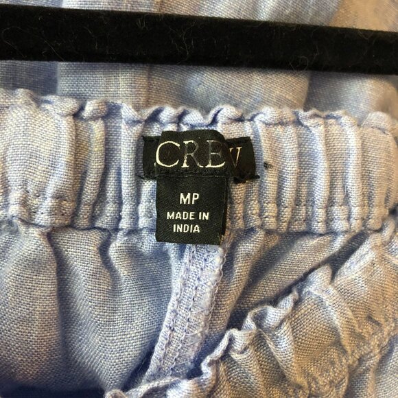 J Crew Womens Petite Soleil Pant In Linen Pull On French Blue MP - Picture 5 of 7